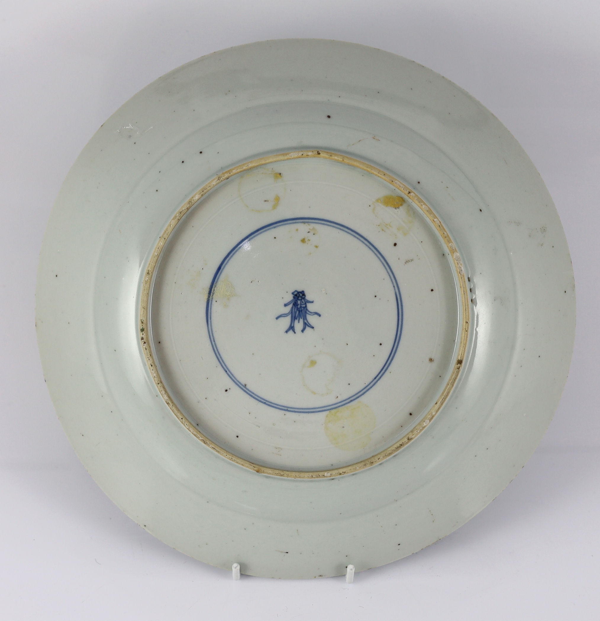 A Chinese famille verte ‘lotus pond’ plate, Kangxi period